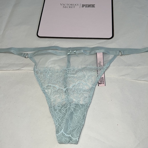 Victoria's Secret Lace & Mesh VString THONG Panty XL - Picture 2 of 11